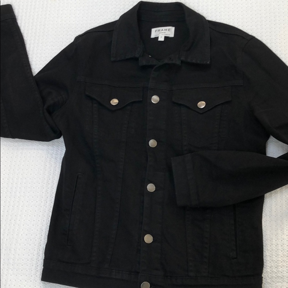 Frame black denim jacket